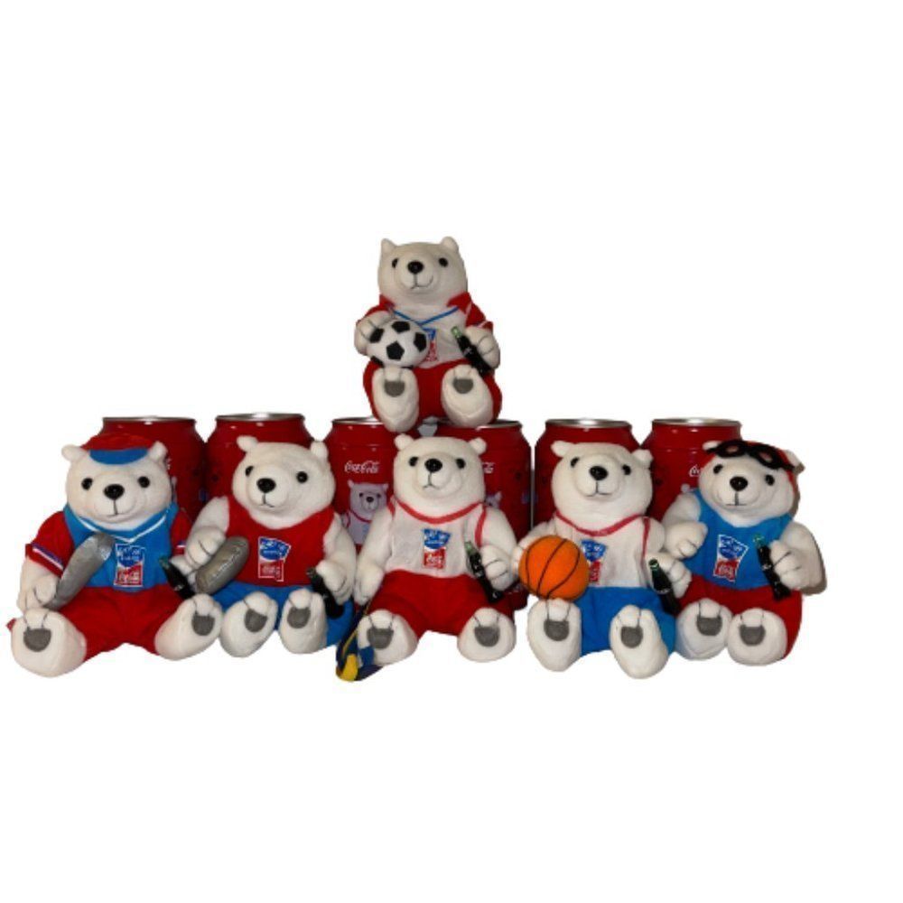 🆕Vintage Coca Cola Plush Polar Bear 2004 Athens Bear #3 - Picture 4 of 5